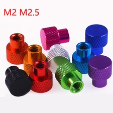 M2 M2.5 Aluminium Knurled Thumb Nuts High Type  Blind Hole Hand Grip Knob Nut