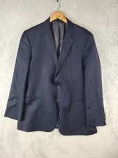 Brooks Brothers 346 Blazer Men Size 45R Regent Fit Blue Sport Coat Wool Silk