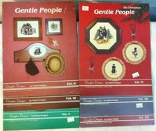 6 - Douglas Designs, Amish Gentle People, Cross Stitch Pattern Leaflets