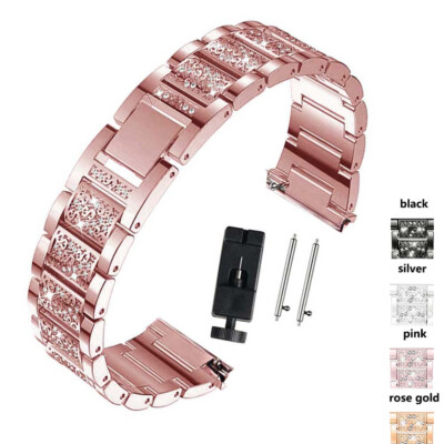 20mm 22mm Bling Diamond Watch Band Quick Release Metal Bracelet Stainless steel