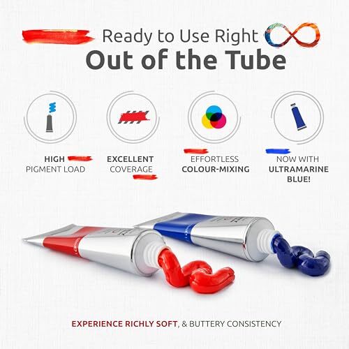 ZenART NonToxic Oil Paints for Professional Artists 8 x Large 50ml