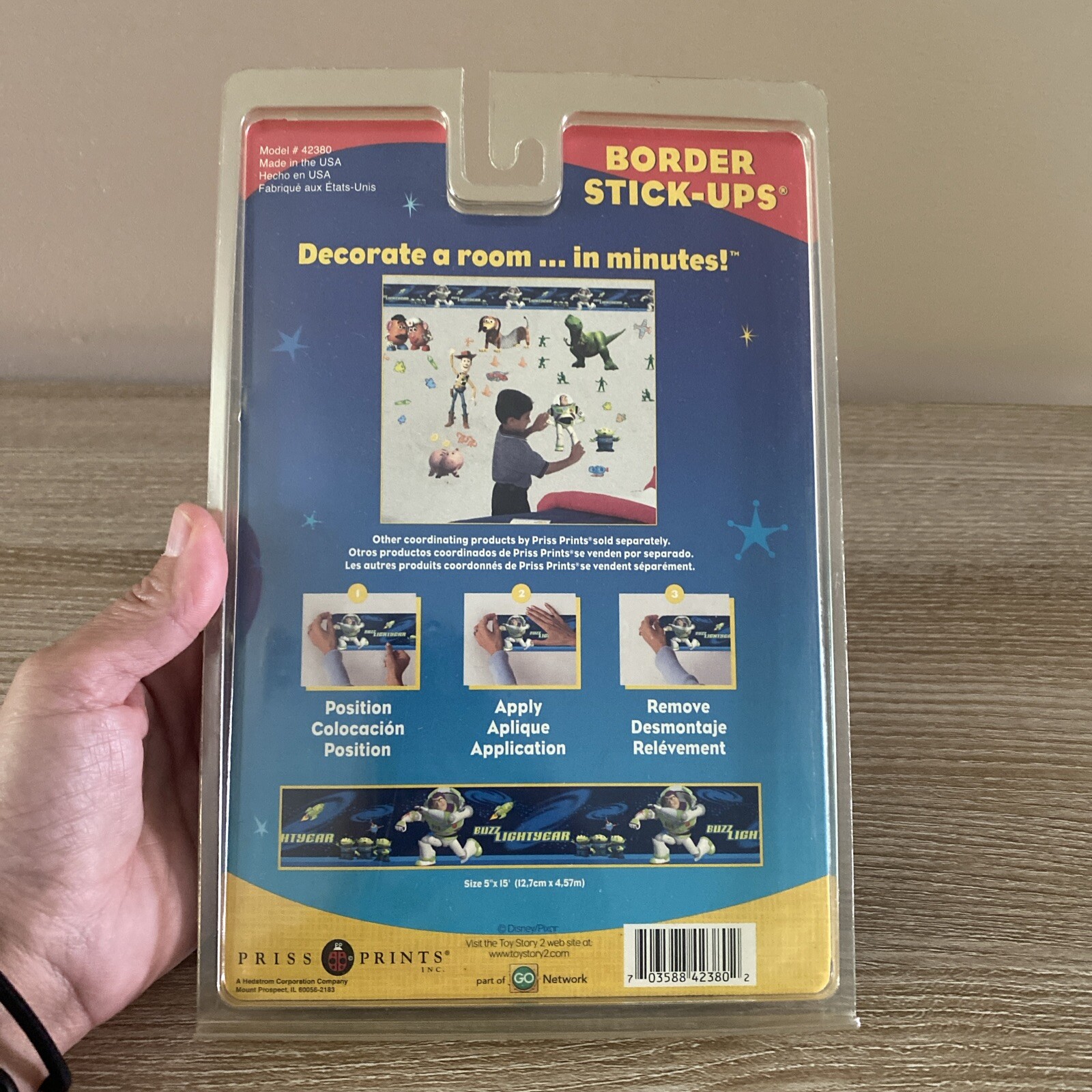 New Priss Prints Disney Toy Story 2 Border Stick-Ups
