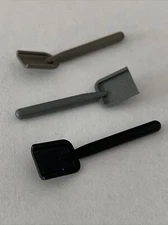 Lego Parts 3837 (2pcs) Minifigure, Utensil Shovel / Spade (Round Stem End)