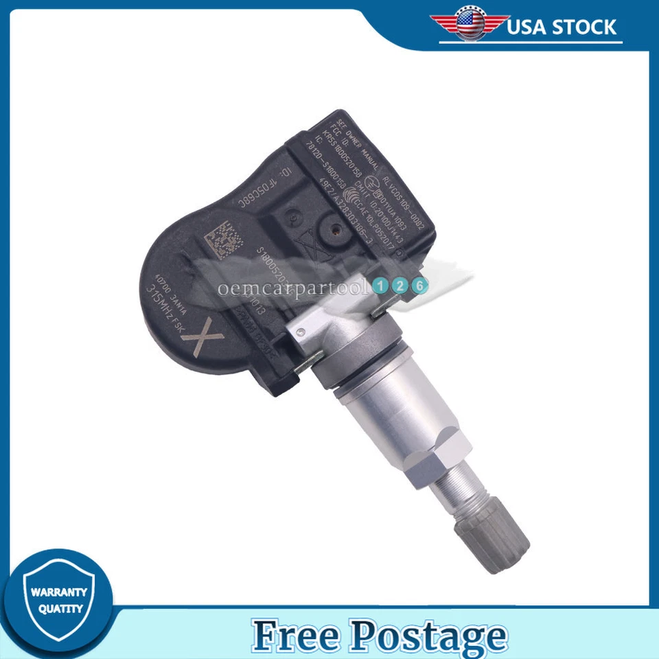 Juego (4) Sensor de monitoreo de presión de neumáticos para Nissan Sentra Versa 2012-19 315 MHz Foto 4 de 4