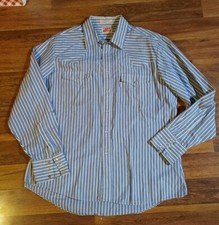 Vtg 80s LEVIS The Cowboys Tailor Plaid Western Pearl Snap Shirt Men XL