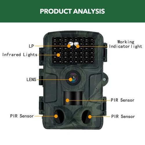 4K 48MP 60MP WiFi Wildlife Trail Camera Night Vision PIR Motion Hunting Camera - Picture 23 of 41
