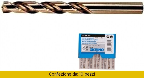 Offerta Stock 10 Punte Trapano Krino 7,5 mm Cobalto HSS-CO 5% Professionale