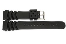 22mm Black Rubber Diver Watch Band Strap For Seiko Z22 SKX 031 SKX781 SKX007
