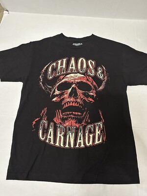 Chaos & Carnage Band Tour T Shirt Graphic Print Double Sided Size M