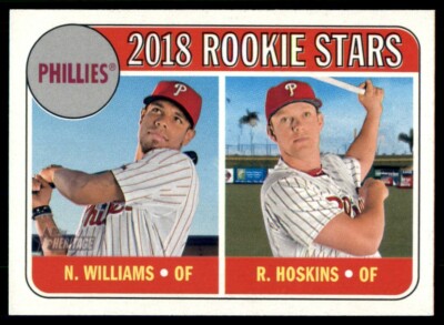 2018 Topps Heritage #206 Rhys Hoskins Nick Williams Rookie