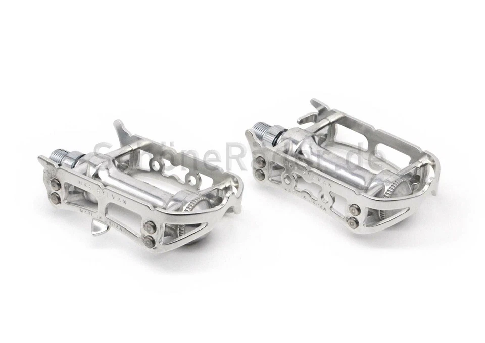 MKS Sylvan Road silber – klassische Rennrad-Pedale – Retro, Vintage, Singlespeed