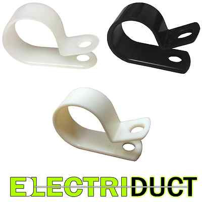 Plastic Nylon Cable Clamps - 0.25'' to 1.5'' - White - Black - Beige