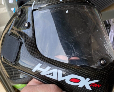 Casque De Parachutisme Bonehead COMPOSITES - Modèle Havok RW En Fibre De Carbone - Noir - Occasion