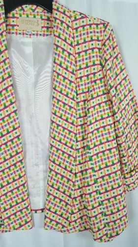 Chaqueta Blazer de Colección Alberto Makali a Cuadros Multicolor de Colección Mangas 3/4 Almohadillas de Hombro L - Imagen 6 de 12
