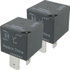2-Pack 13306943 Relay - 40A 12VDC 4-Pin SPST Automotive Relay - Compatible with