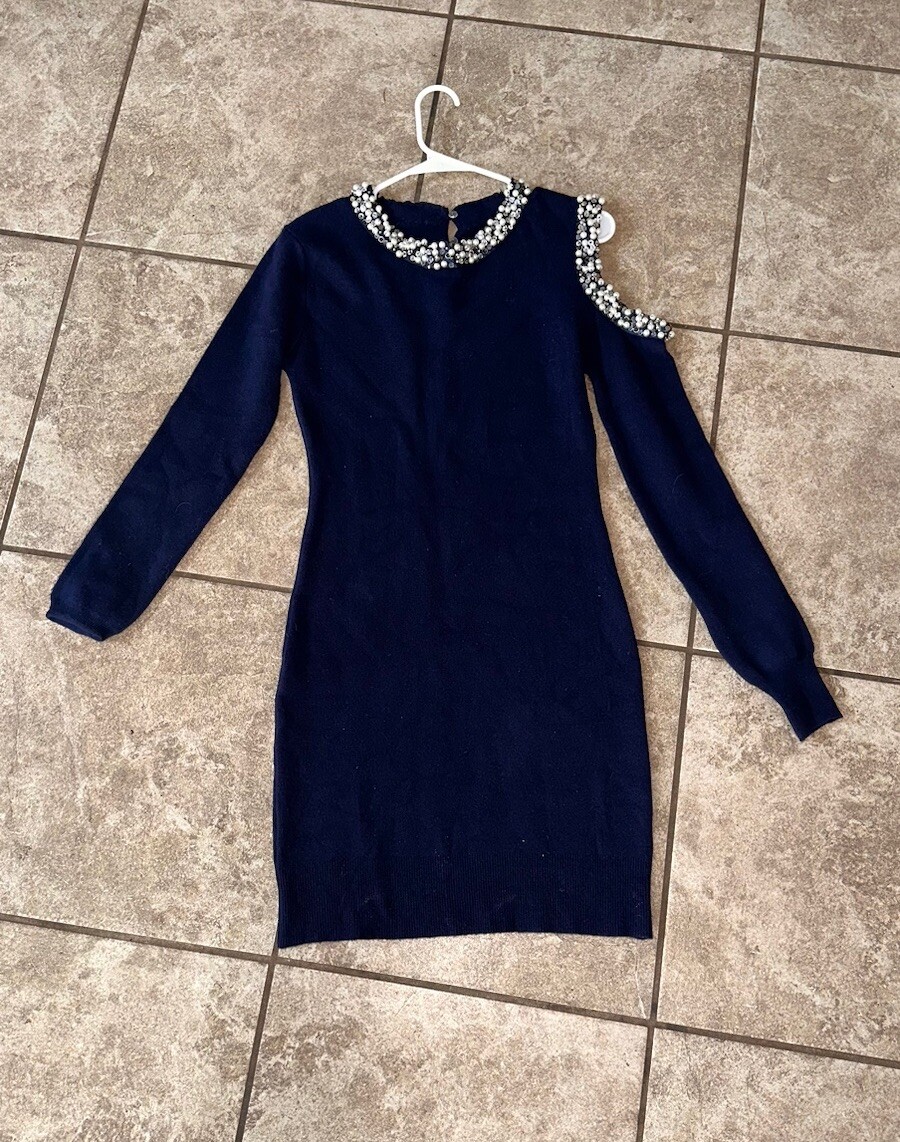 Lost Angel Mate 50k Disposable Vape Simply Chic Pearl Embellished Mini Sweater  Dress Sweet Glance Pearl Embellished Sweater Dress