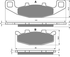 Brake Disc Pads Front R/H Goldfren for 1993 Kawasaki ZR 550 B4 Zephyr