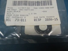 Tektronix 331-0277-00 10 Time/Div Dial Scale for 7S12