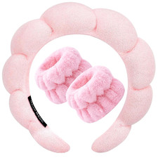 Spa Headband for Washing Face Wristband Sponge Makeup Skincare Headband Terry Cl
