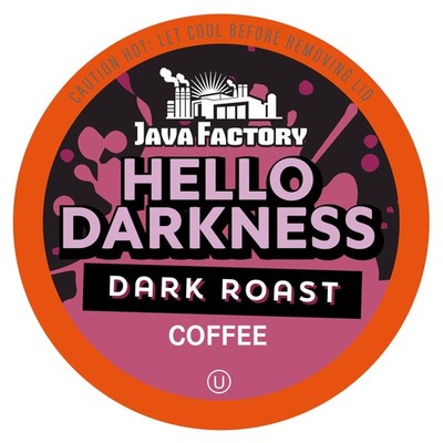 Java Factory Coffee Pods Dark Roast Coffee for Keurig K Cup Brewers, Hello Da...