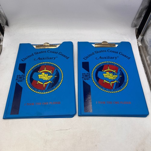 2 United States Coast Guard Auxiliary Clip Board Second District 13"X9"