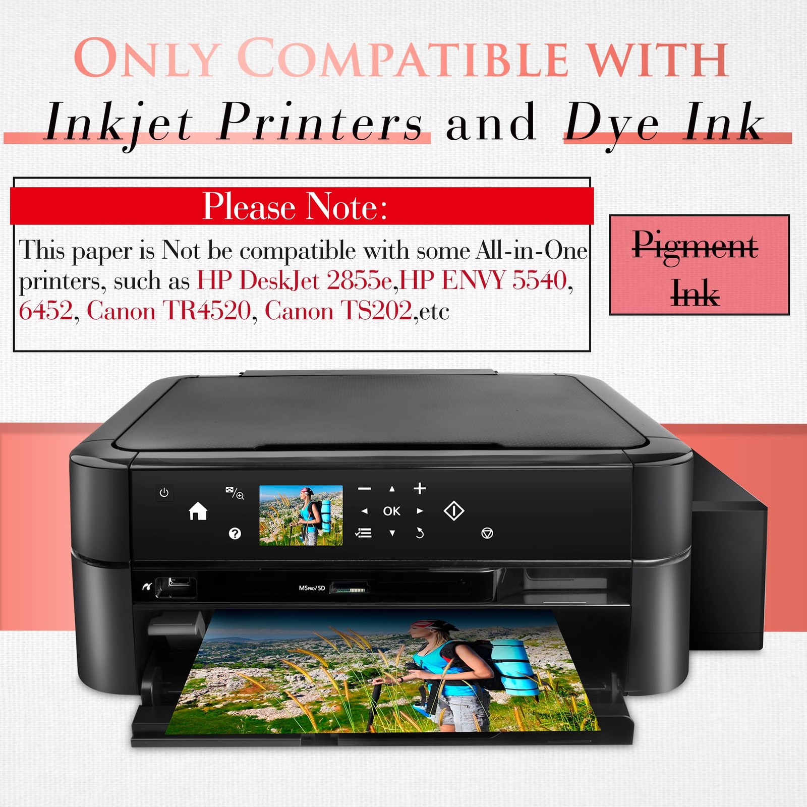 Thick Double Sided Glossy Photo Paper 69lb 8.5X11 Inches Heavyweight Cardstoc...