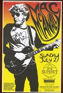 Mac McAnally autographed gig poster Jimmy Buffet's guitarist