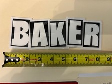 Baker Skateboards Sticker 2" x 8"