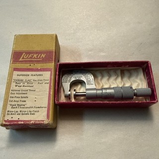 Lufkin Chrome Clad Micrometer 3630 0 3/8 Inch Mint In The Original Box