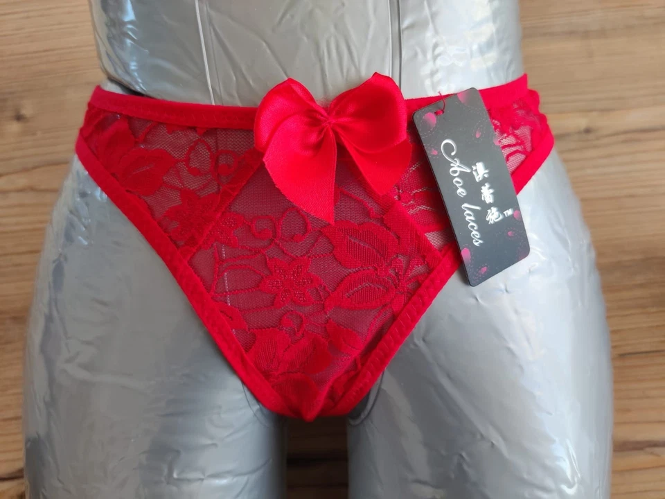 Sexy Dessous: Spitzen-Tanga - ROT - Bild 2 von 4