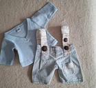 Beige Teddy Bear Clothing Set, Unique Handarbeit, 25-28 cm, New