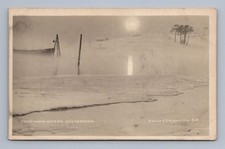 Vintage Norwegian Postcard KRISTIANIA Omegn Solnedgang Snow Blizzard 1900s