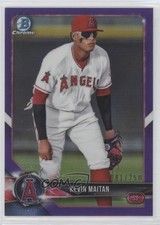 2018 Bowman Chrome Prospects Purple Refractor 181/250 Kevin Maitan #BCP237 0l2