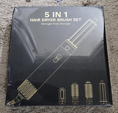5-in-1 Hair Dryer Brush Set, Brush Dryer Styling Kit, Black