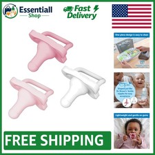 Happy Paci Silicone Baby Pacifier Set - Lightweight, Breathable, 0-6m, 3-Pack
