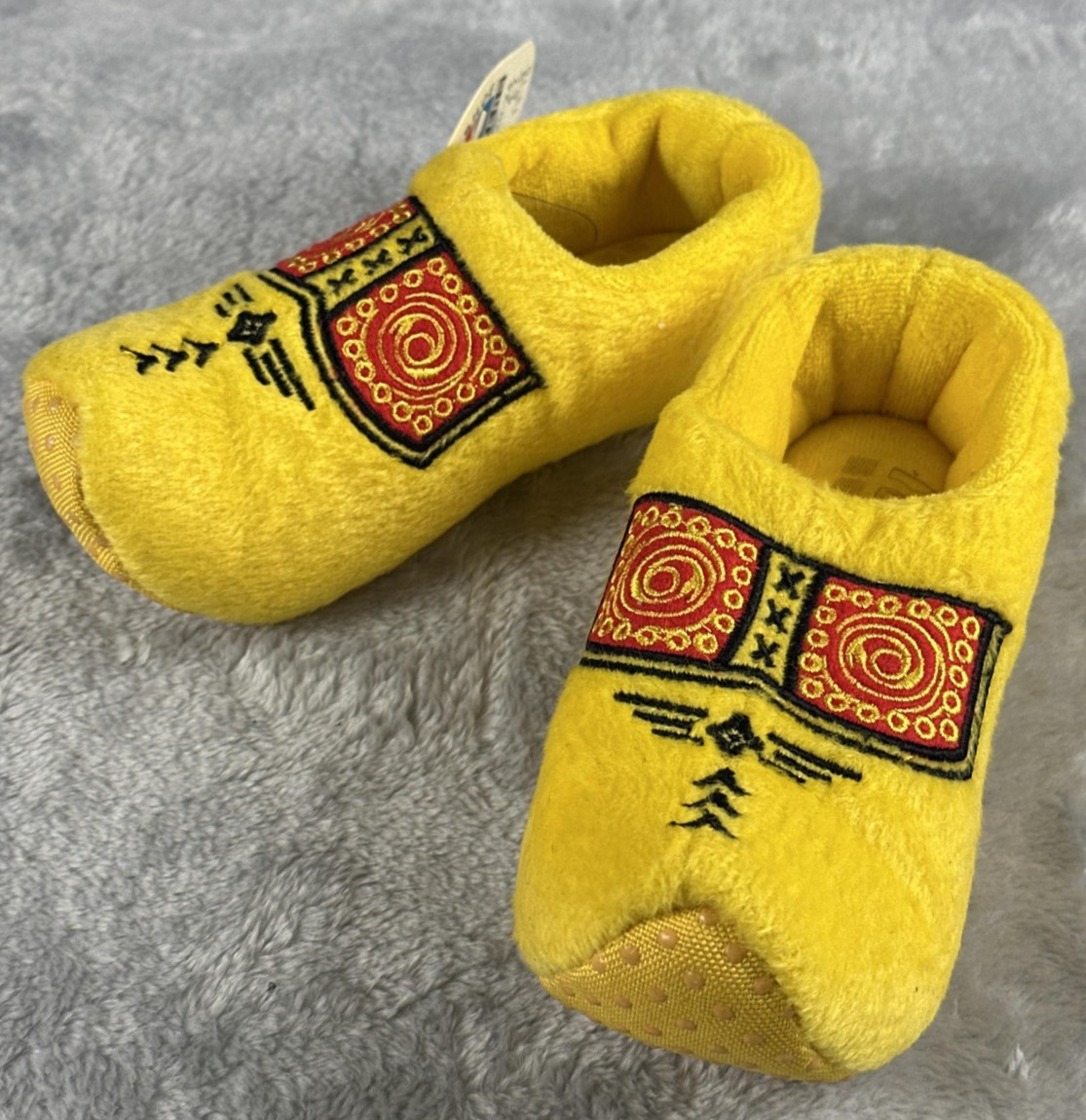 Kids Size 6-9 Yellow Farmer Decor Dutch Clog