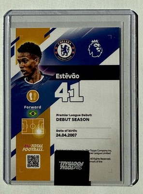 Estevao Willian RC /99 SEALED ROOKIE Topps Total Football Premier 