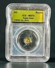 ICG MS70 1/500 oz .9999 Fine Gold “Eagle Head” Round
