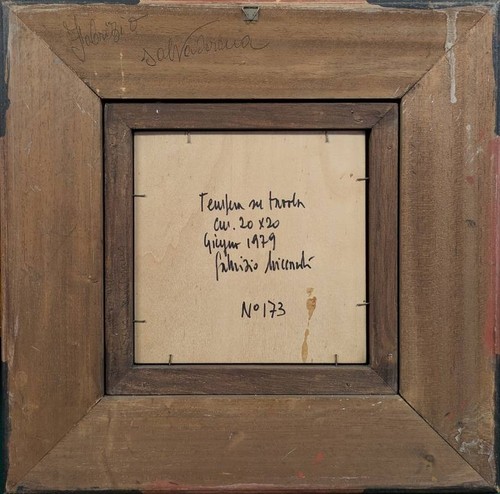 Fabrizio RICCARDI (1942) - Ritratto, tempera su tavola - Foto 6 di 7