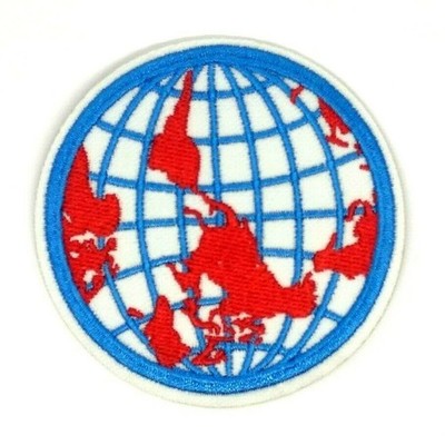 Earth Globe Planet Applique Patch IRON ON EMBROIDERED PATCHES 1717''