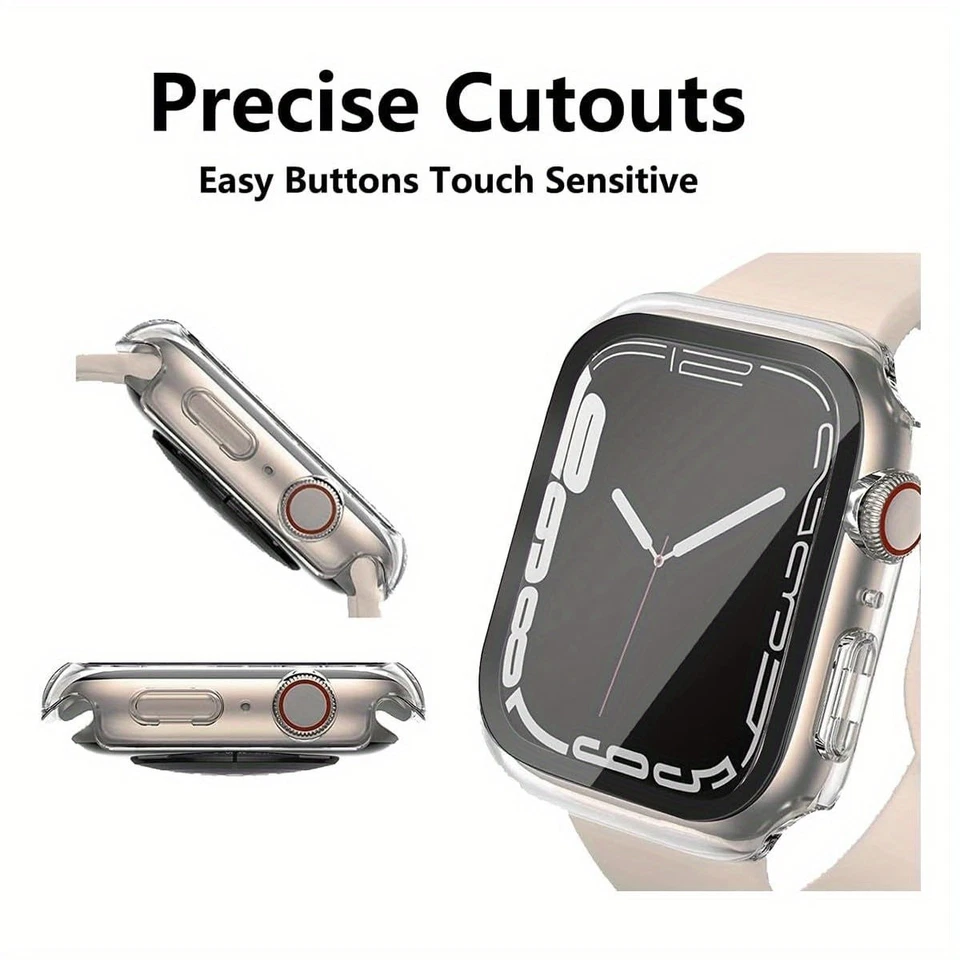 3pcs Screen Protector Case for Apple Watch Series 10 9 8 7 6 5 4 3 2 1 SE Ultra - Image 3 of 4