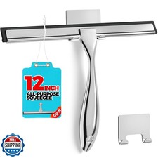 ALFLOD 12-Inch All-Purpose Shower Squeegee for Shower Doors, Tile