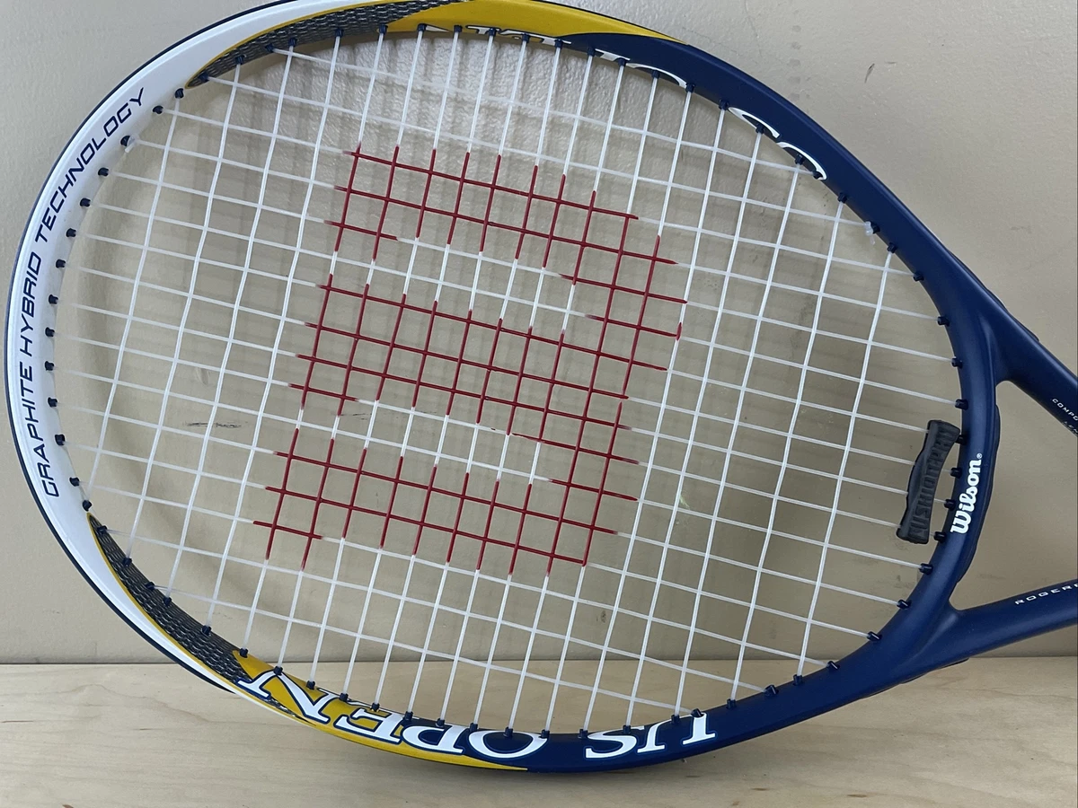 Wilson US Open graphite hybrid Rodger Federer Tennis Racket 4 1/2 14 Grip