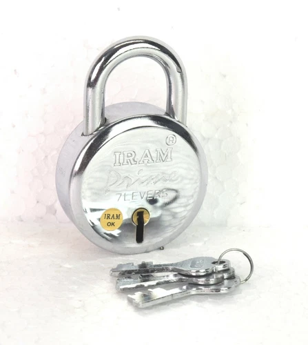 Iron Long life hardened heavy duty Padlock Iram Prime 65mm Safety lock.i42-89