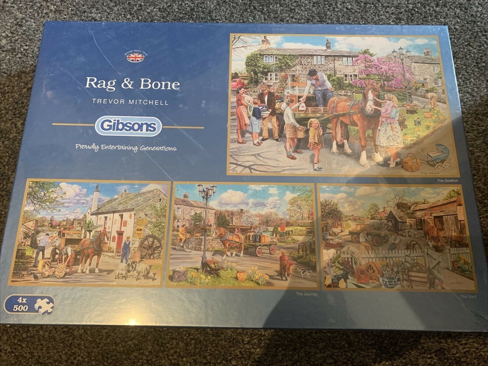G5018 for sale online Gibsons Rag and Bone Jigsaw Puzzles 4 x 500 Pieces