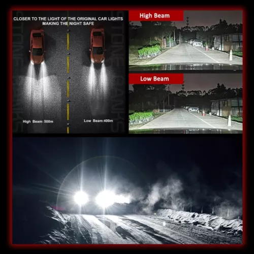 HB5 9007 LED Headlights 1000000LM LED Light Bulbs Kit High Low Beam Super Bright - Picture 8 of 16