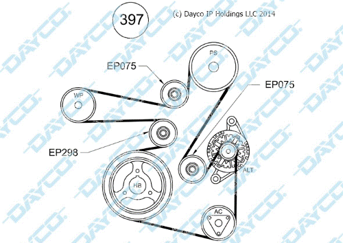 DRIVE BELT+PULLEYS FOR MITSUBISHI LANCER CJ WITH EPS 4B12 2.4L 4 10/08 TO 10/16 - Bild 1 von 1