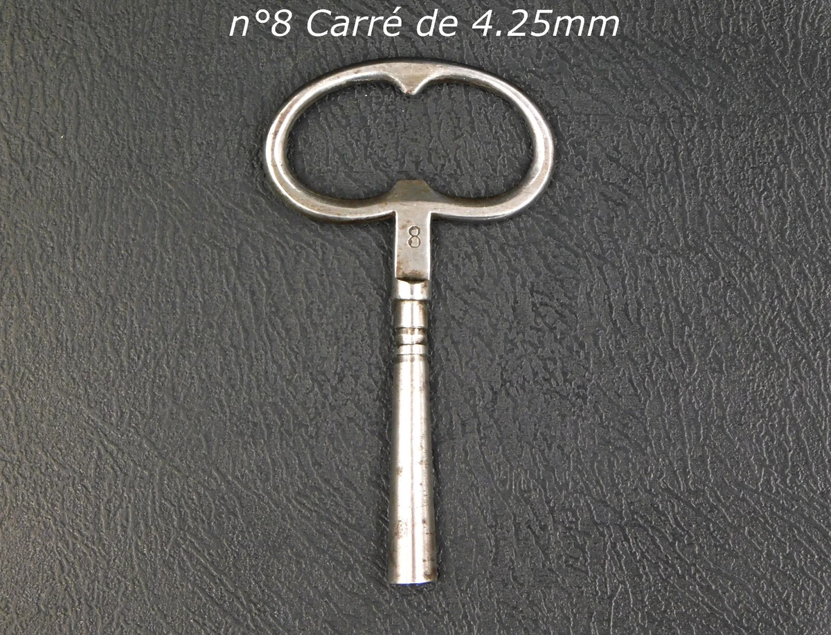 Clé De Remontage D'horloge Manivelle N°18 - Carré 6,20 Mm - Pour Pendule Carillon