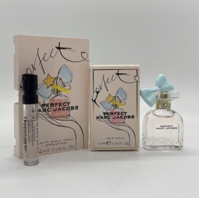 #ad Marc Jacobs PERFECT Perfume MINIATURE Splash EDP 5ml 0.16oz. NIB L@@K $24.25