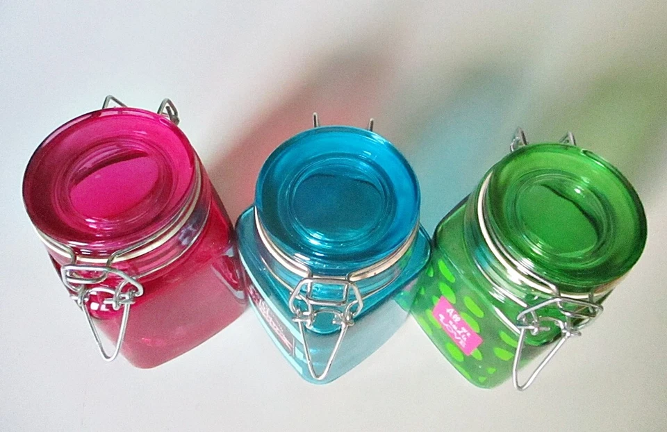 3 Mini-Weckgläser Vorratsgläser mit Drahtbügel-Verschluss und Dichtungsgummi - Bild 3 von 4